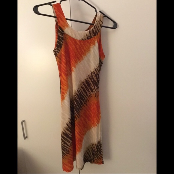 Pretty fancy Dress Orange Party Going Out Summer - Picture 2 of 2